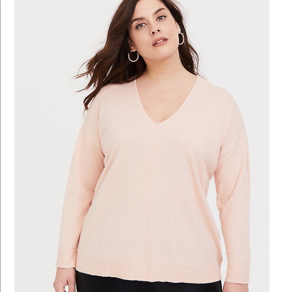 *TORRID* - Light pink sweater knit long sleeve top